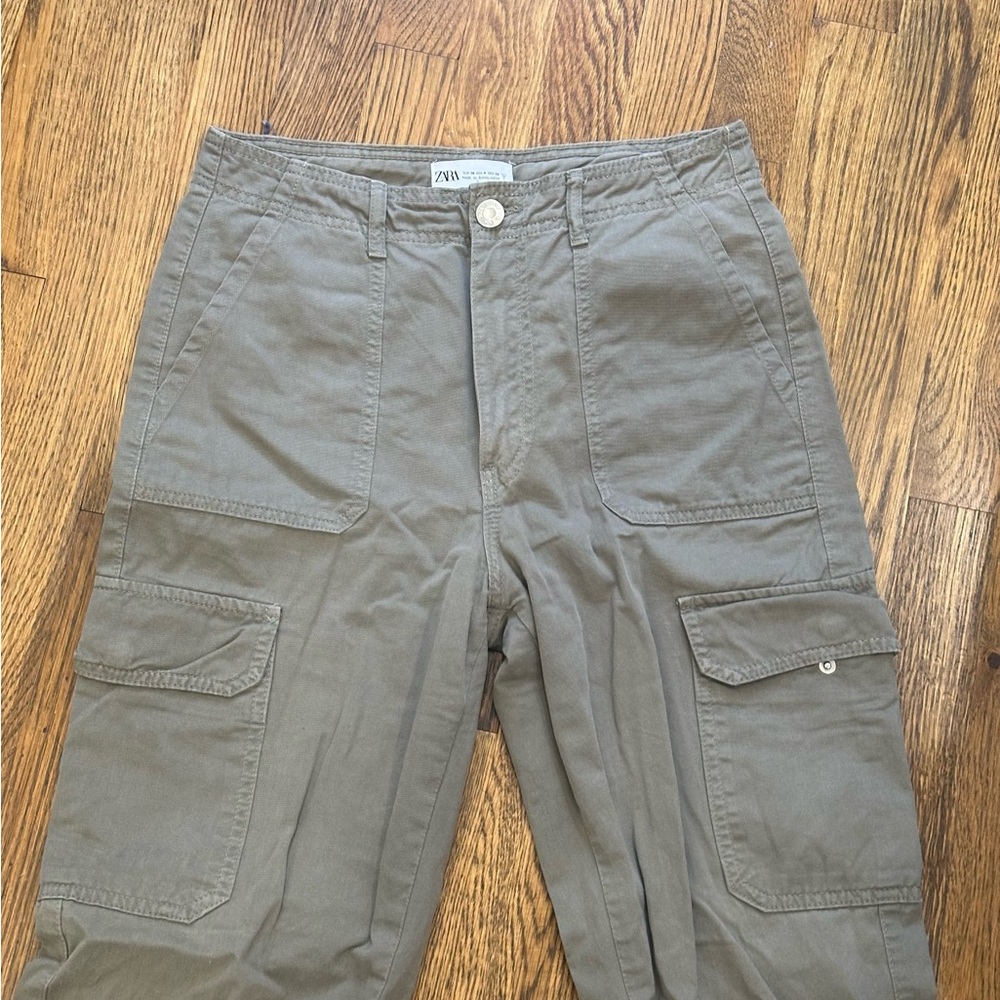 Zara Men's Cargo Pants - Taupe